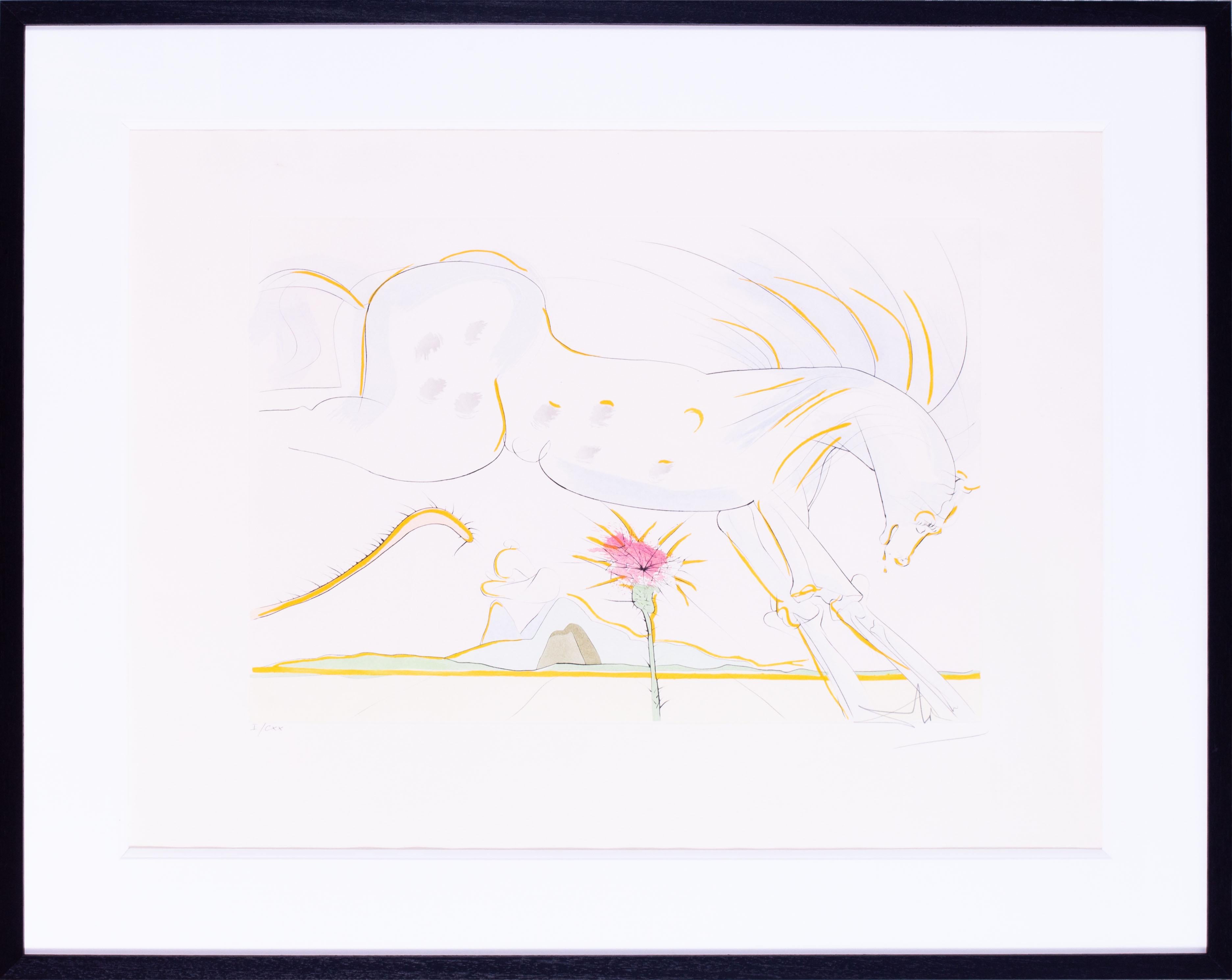 Salvador Dali etching with drypoint, 1974, signed and numbered, edition of 120