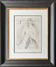 Salvador Dalí – Femme à cheval - hand watercolored drypoint etching – 1969