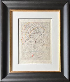 Salvador Dalí – Femme-feuille – hand watercolored drypoint etching – 1969