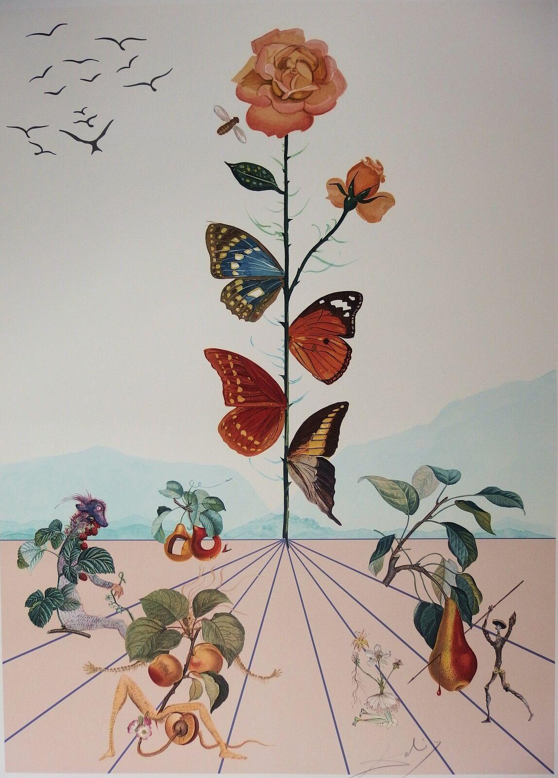 Salvador Dali - Flordali II, papillon rose - Print de Salvador Dalí