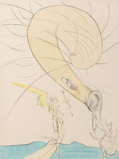 Salvador Dali "Freud a Tete d'Escargot" Etching