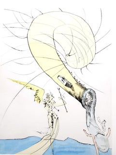 Salvador Dali - Freud with a Snail's Head - Original Signed Engraving