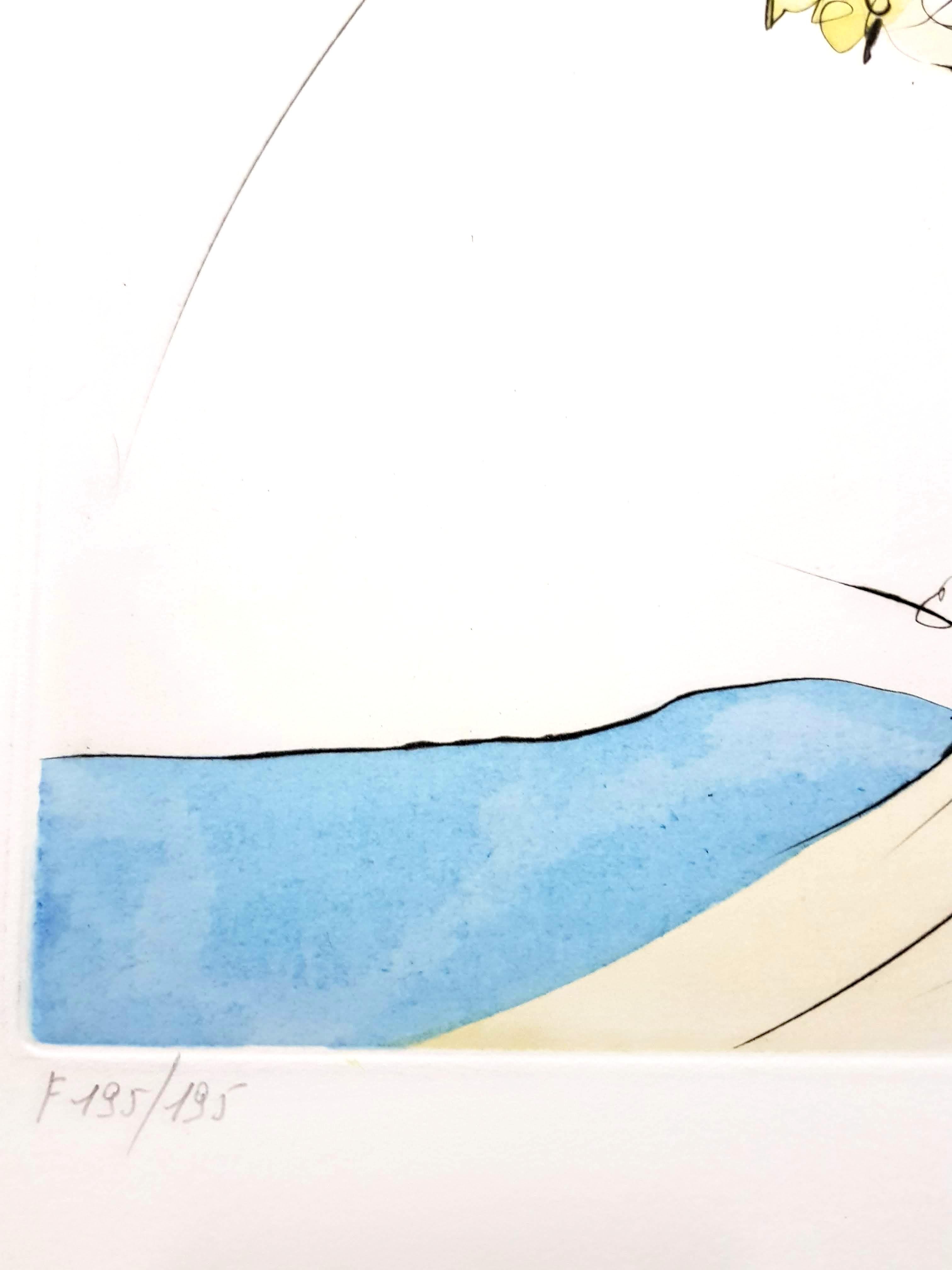 Salvador Dalí - Freud con cabeza de caracol - Grabado original firmado en venta 3