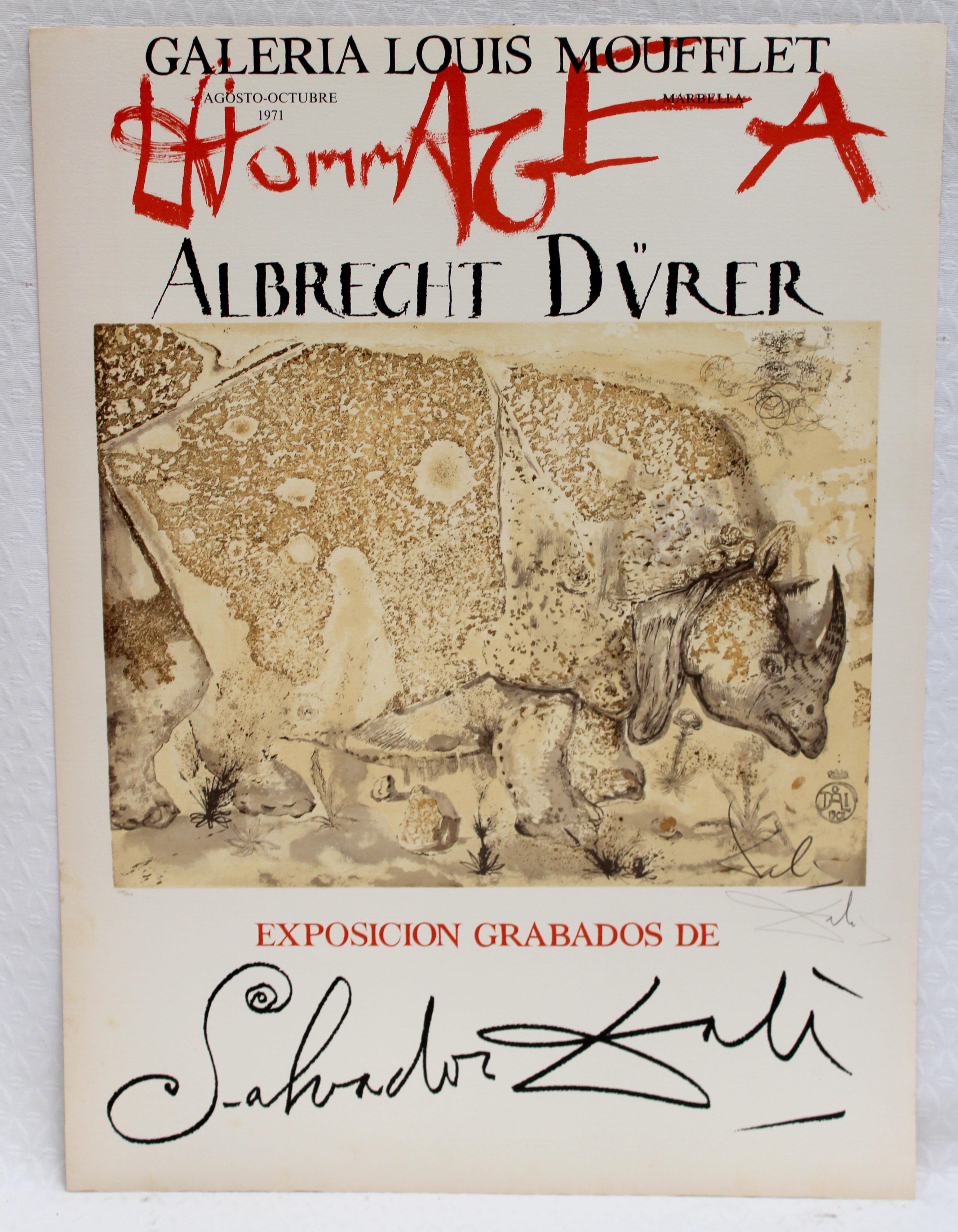 Salvador Dalí, Galería Louis Moufflet (Hommage à Albrecht Dürer), 1971 . im Angebot 1