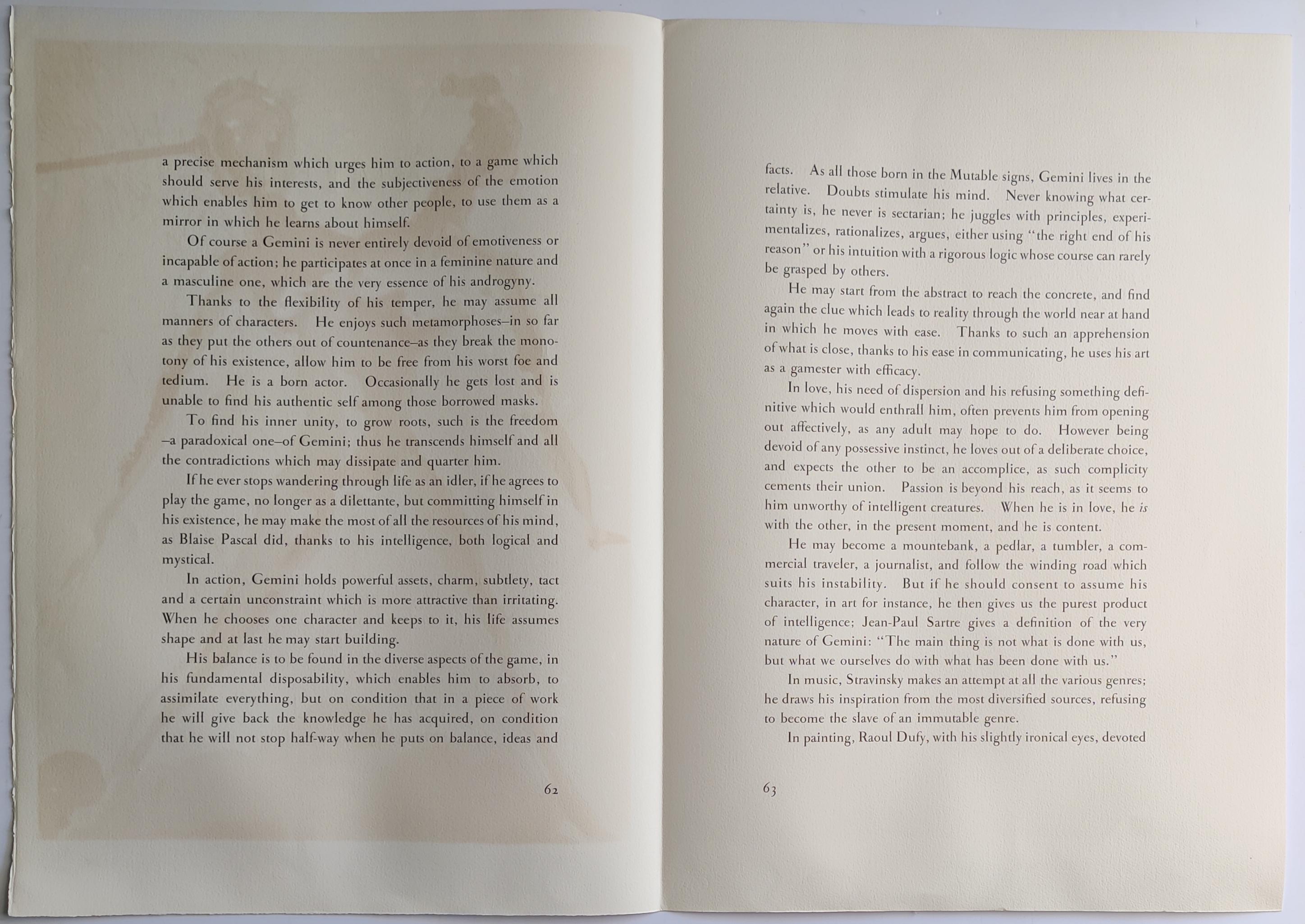 Salvador Dalí -- Zwillinge aus Signs of the Zodiac (Sternzeichen) im Angebot 5