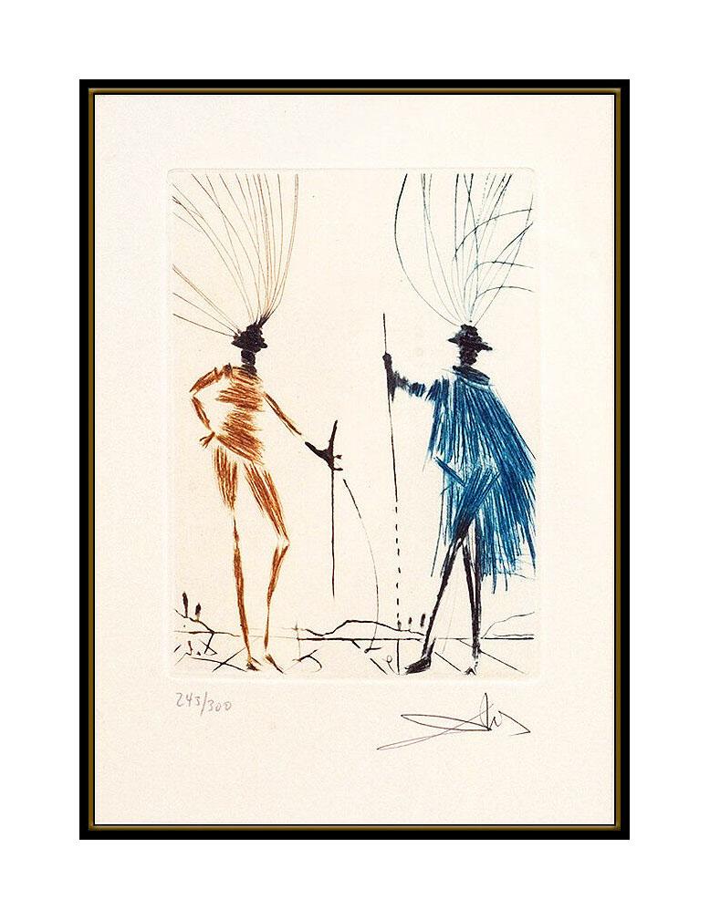 Salvador Dali Gentleman Verona Etching Hand Signed Shakespeare Surreal Artwork - Print by Salvador Dalí