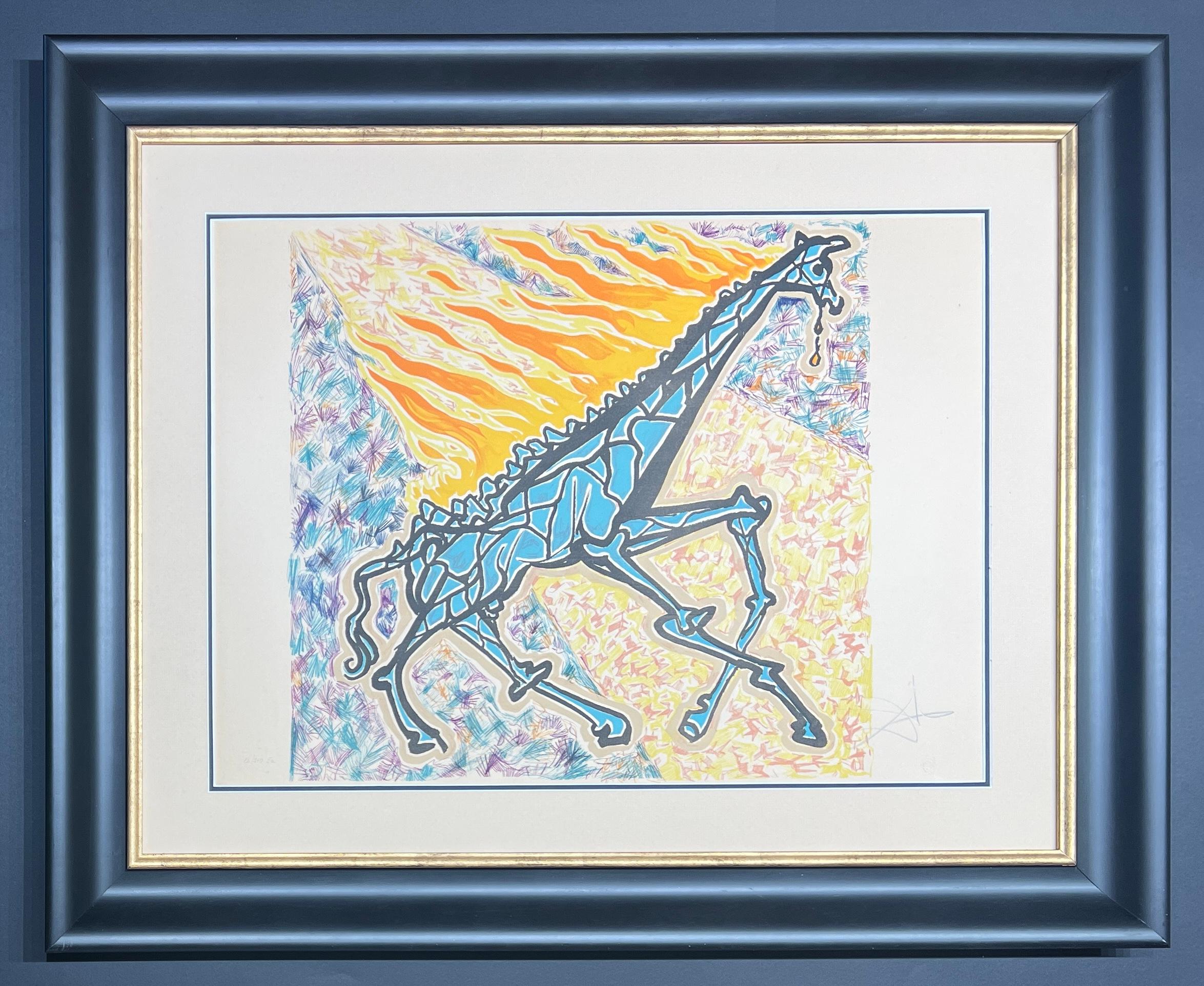 Salvador Dalì - Giraffa che brucia (Burning Giraffe) - Coloured lithograph 2