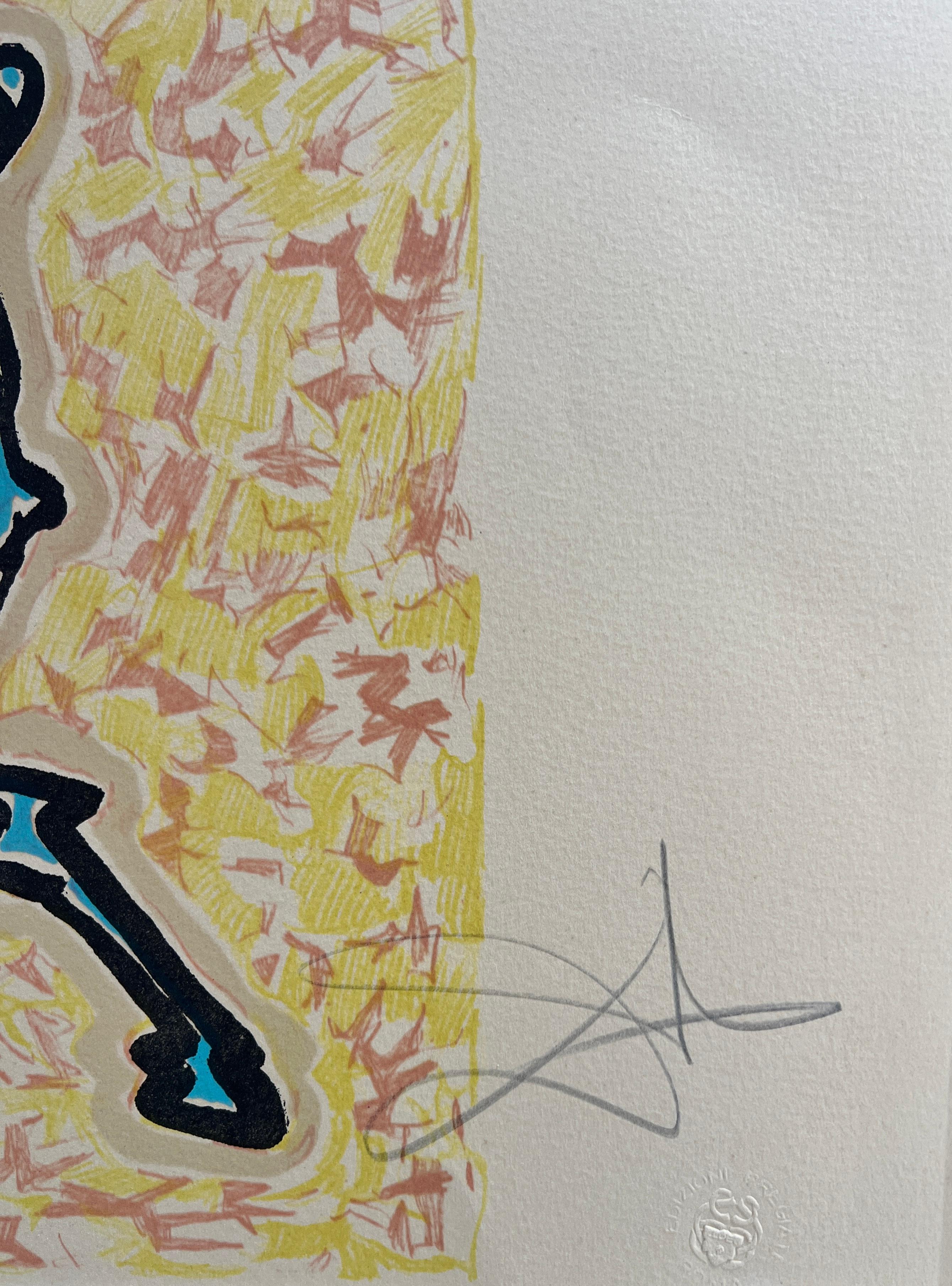 Salvador Dalì - Giraffa che brucia (Burning Giraffe) - Coloured lithograph 4