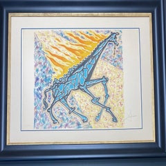 Salvador Dalì - Giraffa che brucia (Burning Giraffe) - Coloured lithograph