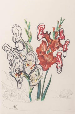 Salvador Dali "Gladiolus (Ears)" Etchings, 1972