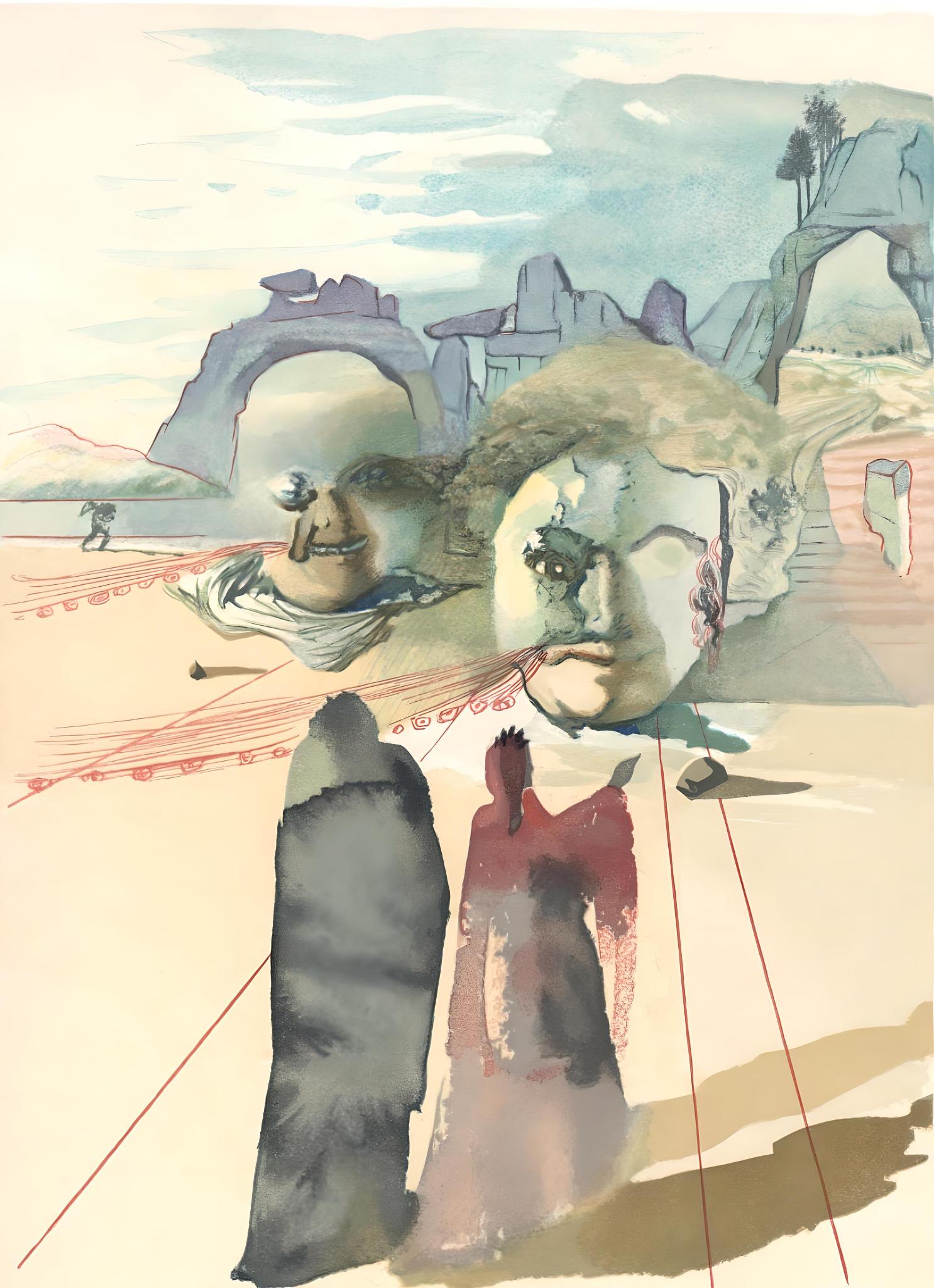 Salvador Dalí, L'avarice et la prodigalité, Purgatoire : Canto 20 (champ 189-200)