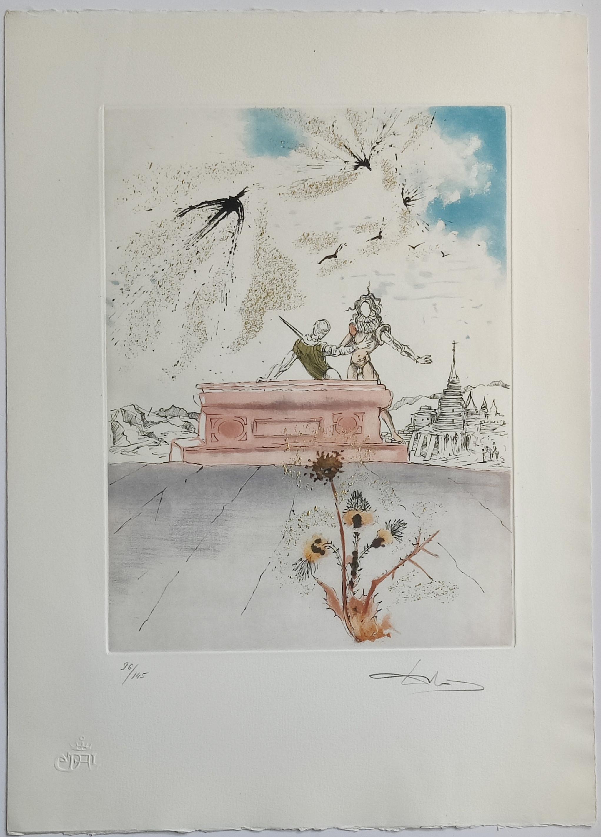 Salvador Dalí­ -- Hamlet, Complete text and set of 10 color etchings For Sale 3