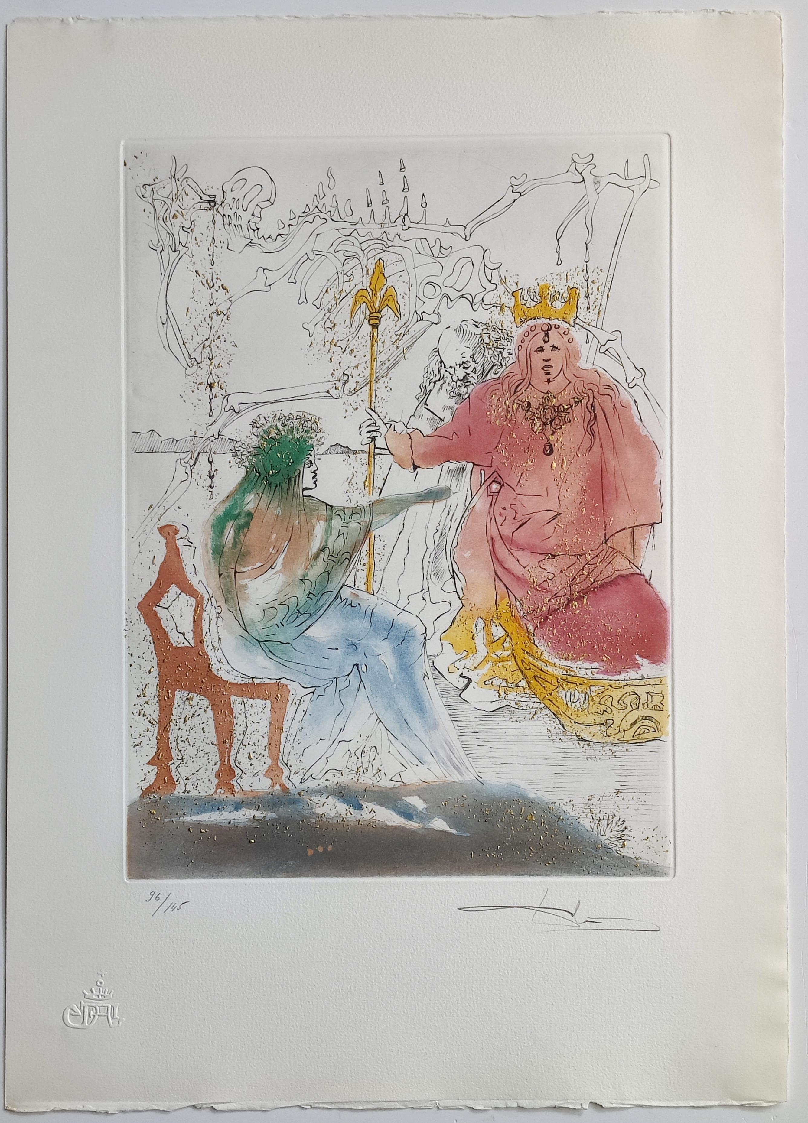 Salvador Dalí­ -- Hamlet, Complete text and set of 10 color etchings For Sale 8