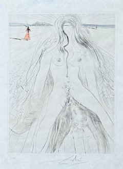 Salvador Dalí - Hand-watercolored drypoint etching on Japanese paper - 1969