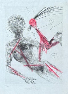 Salvador Dalí - Hand-watercolored drypoint etching on Japanese paper - 1969