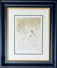 Salvador Dalí - Hand-watercolored drypoint etching on Japanese paper - 1969