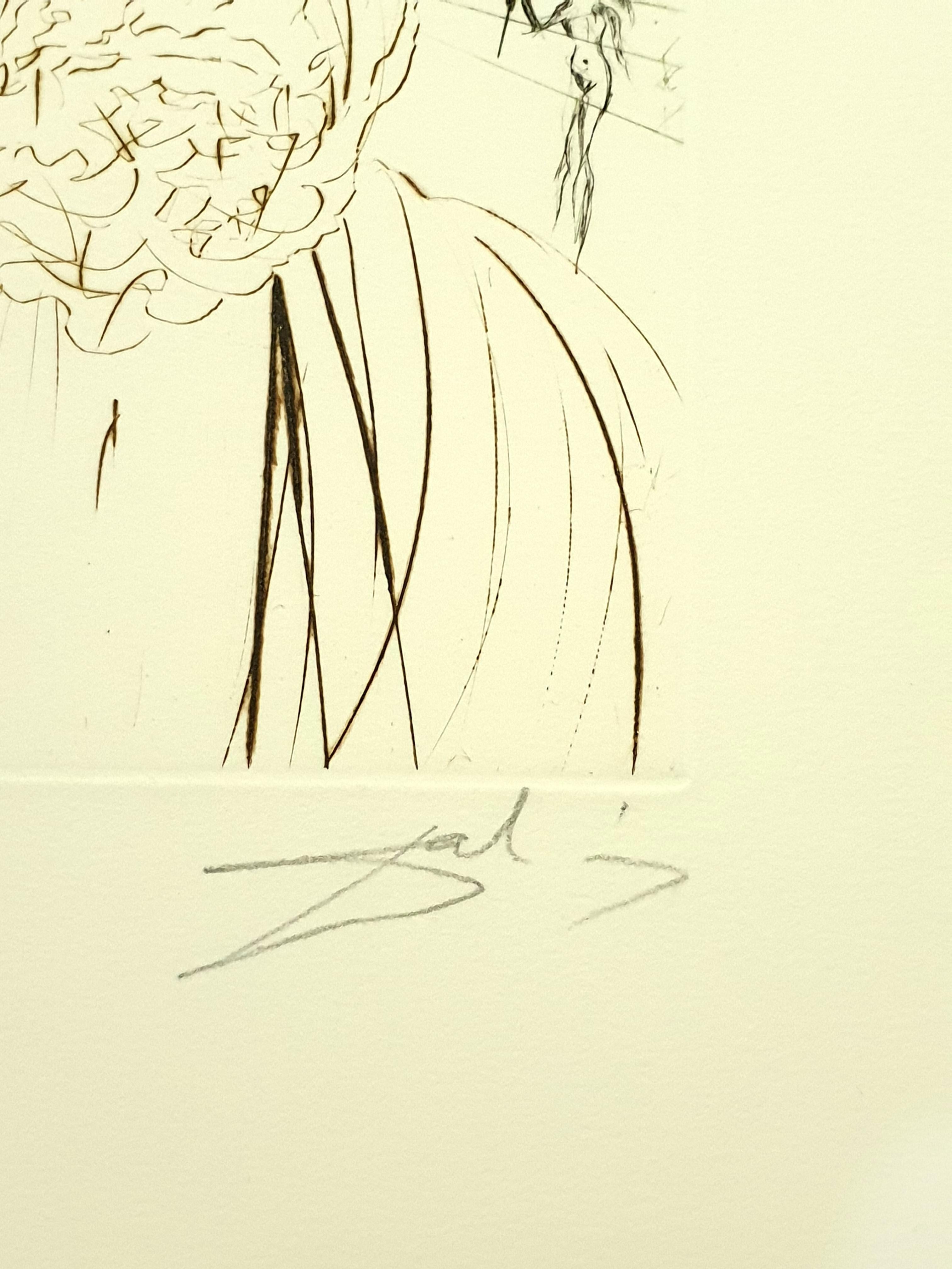 Salvador Dali - Hippocrates - Original Handsigned Engraving - Surrealist Print by Salvador Dalí