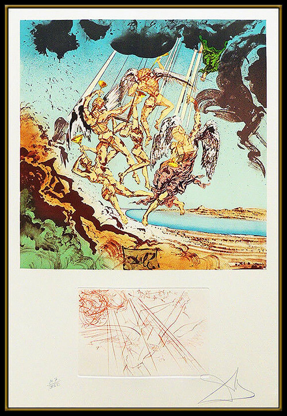 Salvador Dali Homer Return Of Ulysses Etching Hand Signed Large Surreal Artwork - Print by Salvador Dalí