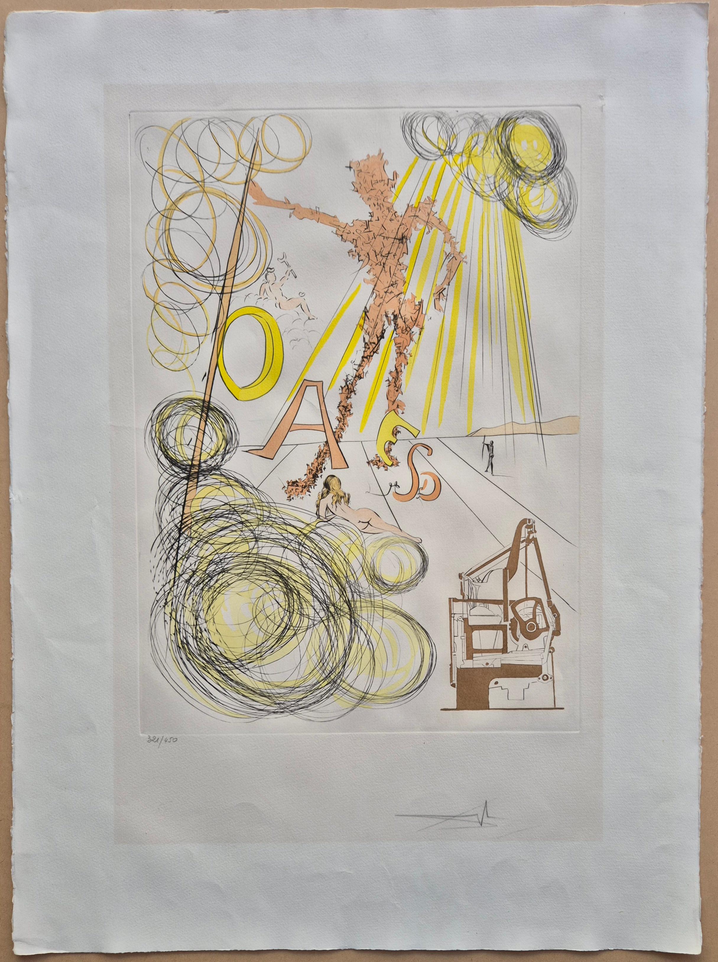 Salvador Dali – Hommage an Leonardo da Vinci – Print von Salvador Dalí