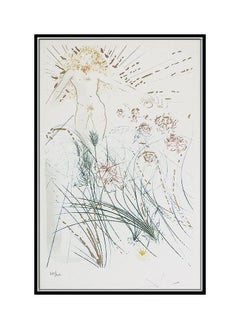 Salvador Dali I Am Beloved Color Etching Hand Signed Songs of Solomon Surrealism