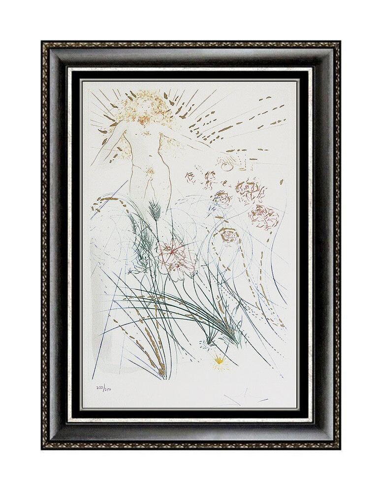 Salvador Dalí Abstract Print - Salvador Dali I Am Beloved Color Etching Hand Signed Songs of Solomon Surrealism