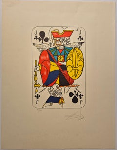 Salvador Dalí -- Kreuzbube aus Spielkarten