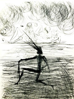 Salvador Dali - Kneeling Knight - Original Etching