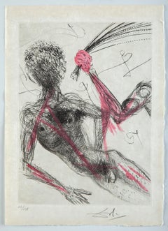 Salvador Dali, La Femme au Fouet, gravure surréaliste 