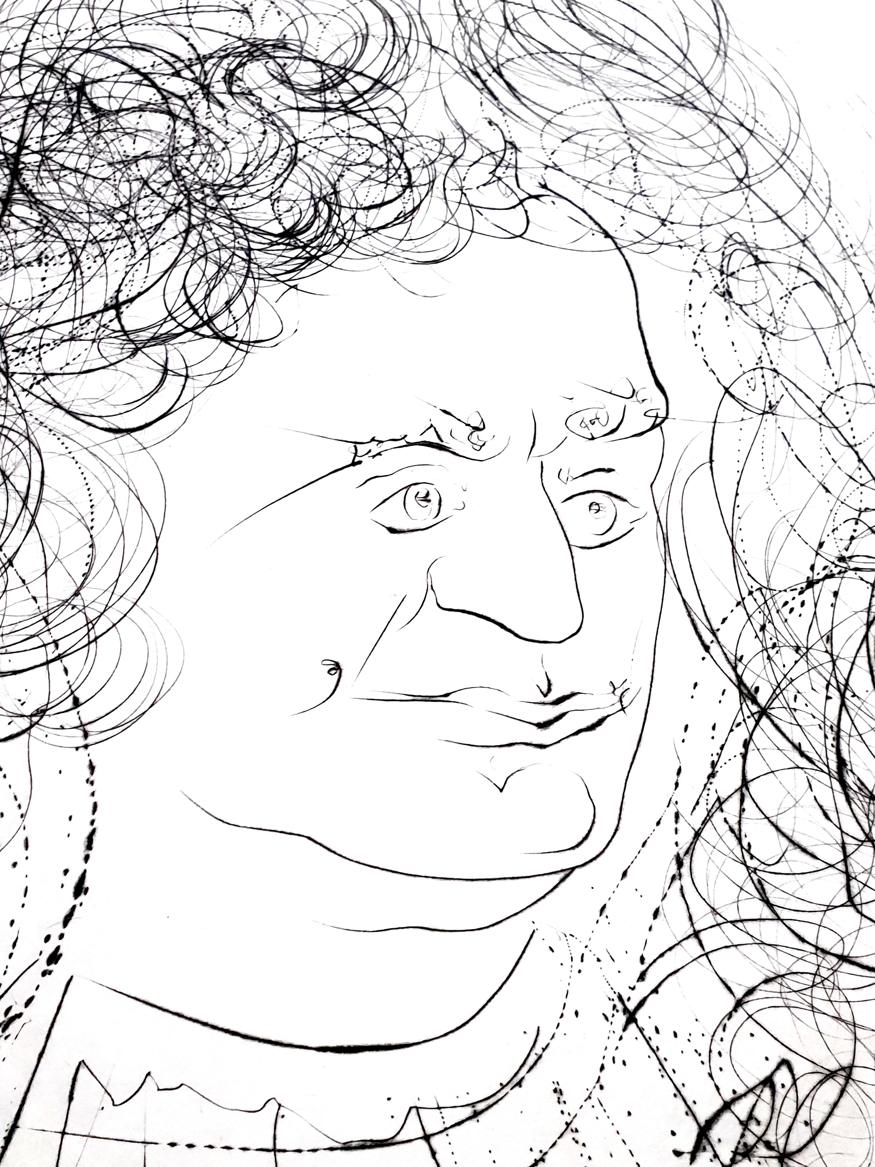 Salvador Dali - Portrait de La Fontaine - Gravure signée
1974
Signé à la main par Dali
Edition : /250
Les dimensions de l'image sont de 22,8 x 15,7 pouces sur un papier de 31 x 23,2 pouces
Référence : 74-1  dans 