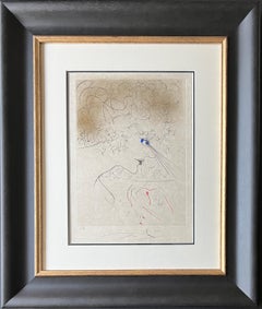 Salvador Dalí – La Tête ( The Head ) – hand watercolored drypoint etching – 1969