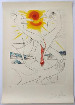 Salvador Dalí -- Le caducee de Marli alimente par la boule de feu de Jupiter