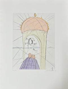 Salvador Dalí­, "Le musée de genie et du caprice", etching, hand colored, signed