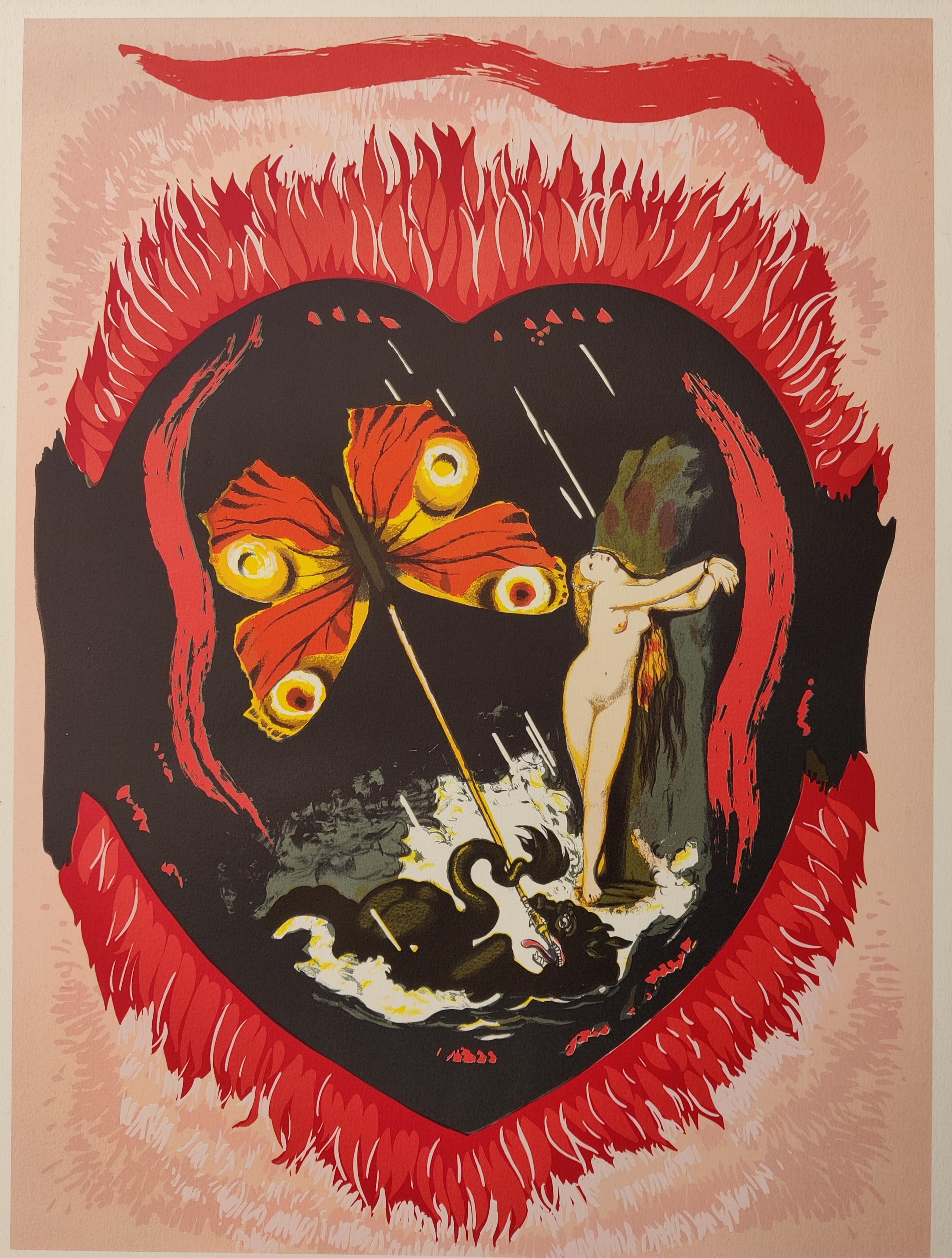Salvador Dali
Le Triomphe aus Triumph der Liebe, 1978
Handsigniert unten rechts
Nummeriert H.C. 32 / 65
Bildgröße: 58 x 55 cm
Blattgröße: 75 x 55 cm
Aktenzeichen 78-4 A