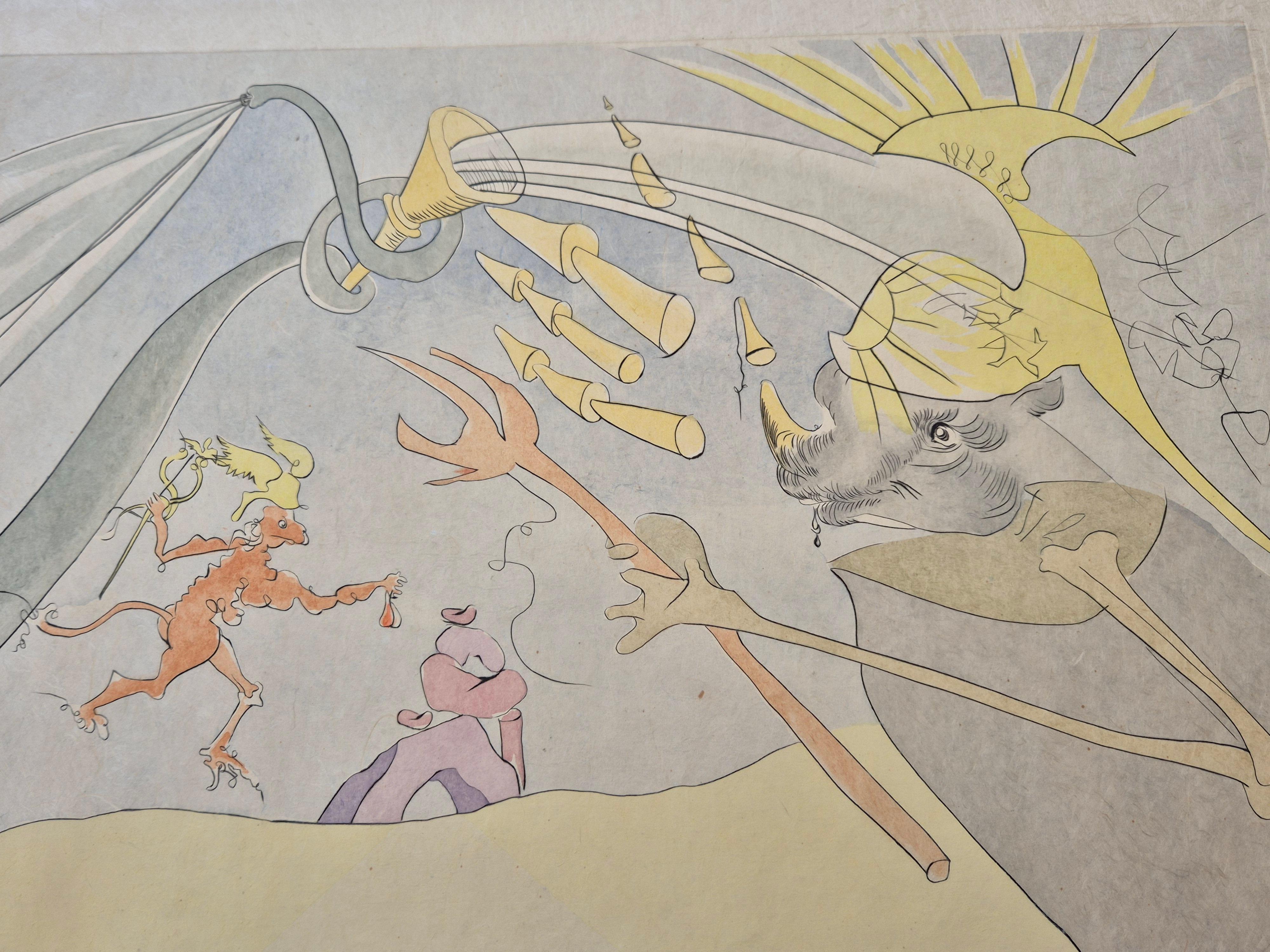 Salvador Dalí­ -- L'Éléphant et le Singe de Jupiter For Sale 1
