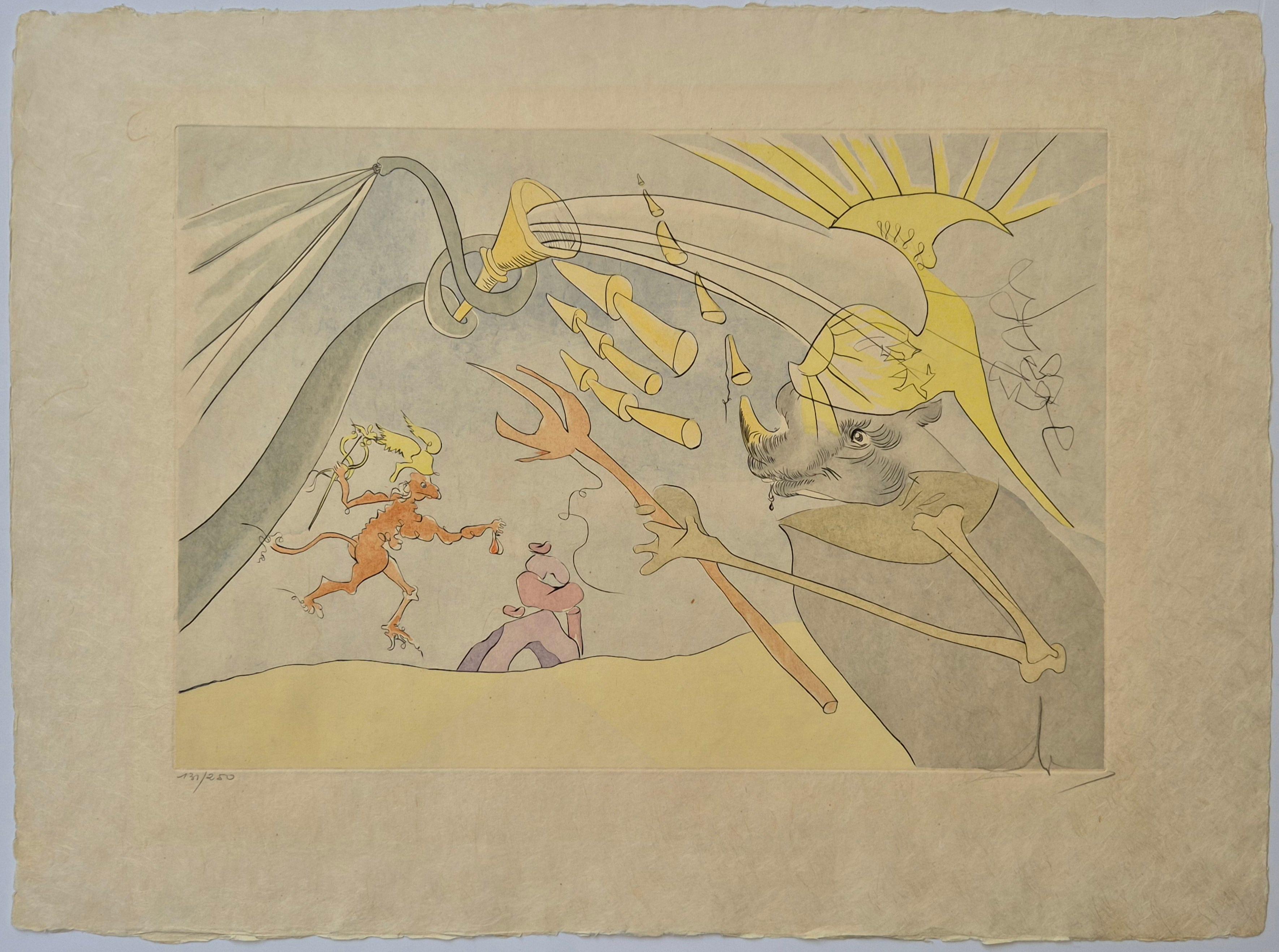 Salvador Dalí­ -- L'Éléphant et le Singe de Jupiter