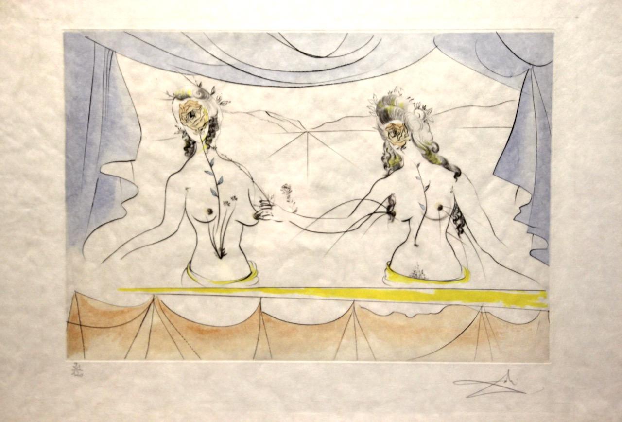 Salvador Dalí, LES DAMES DE LA RENAISSANCE, 1971 Signé à la main et numéroté. en vente 3