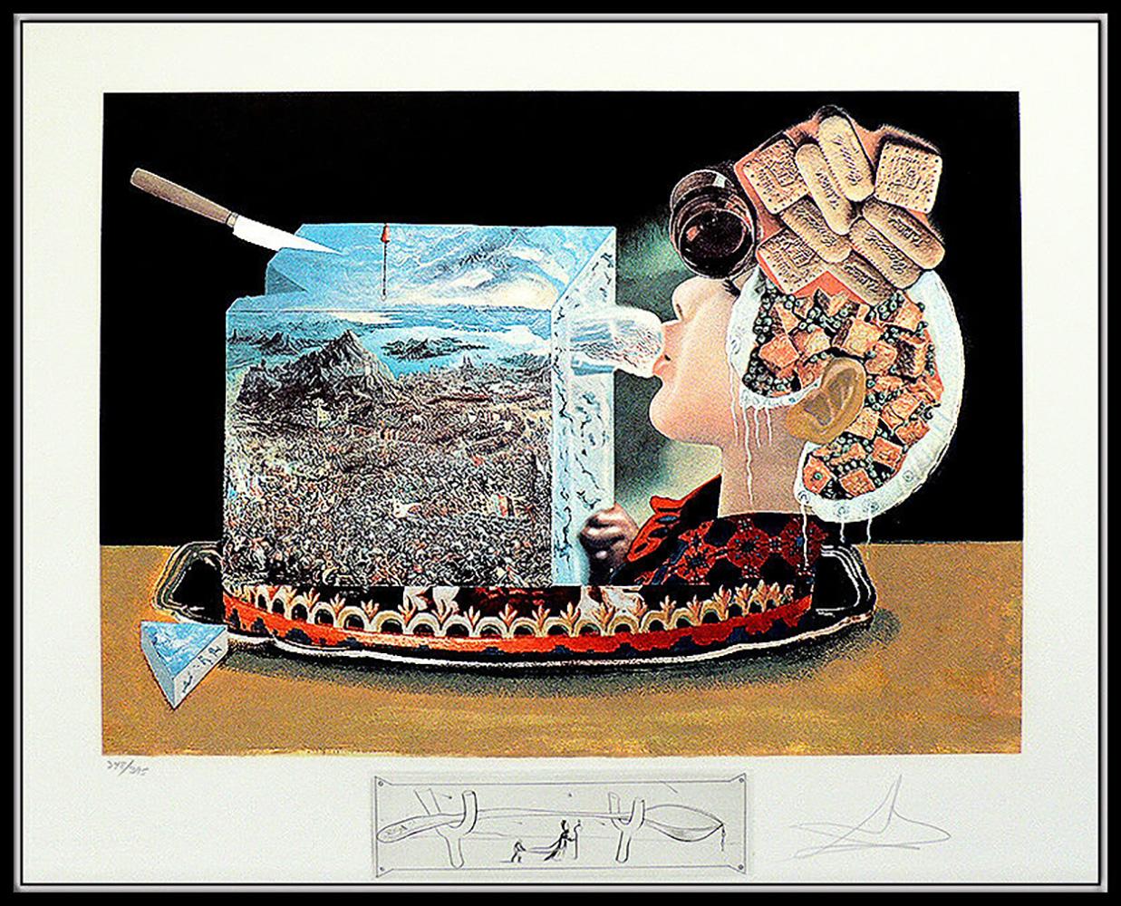 Salvador Dali Les Diners de Gala Original Hand Signed Lithograph Surreal Artwork - Print by Salvador Dalí