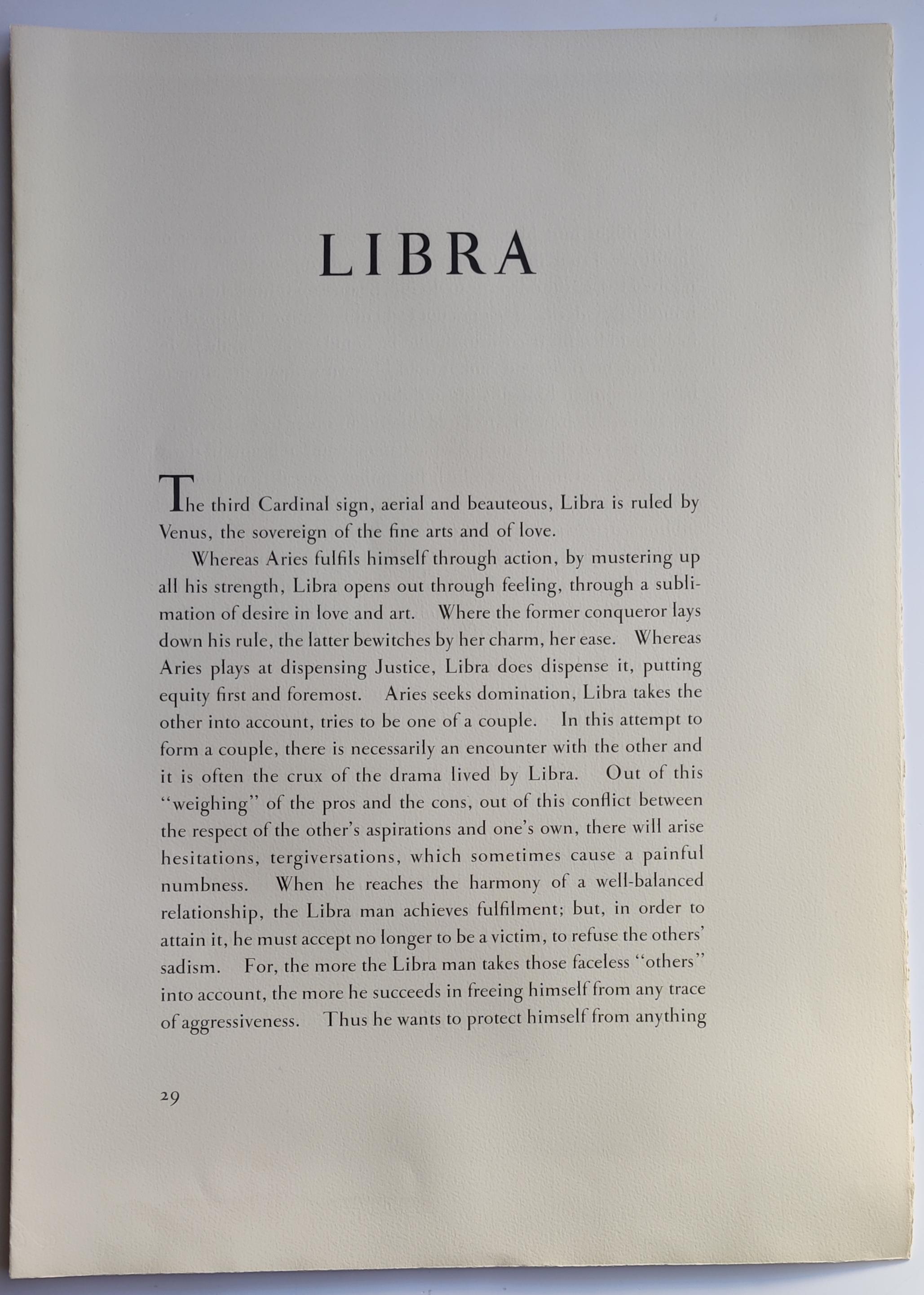 Salvador Dalí­ -- Libra from Signs of the Zodiac For Sale 4
