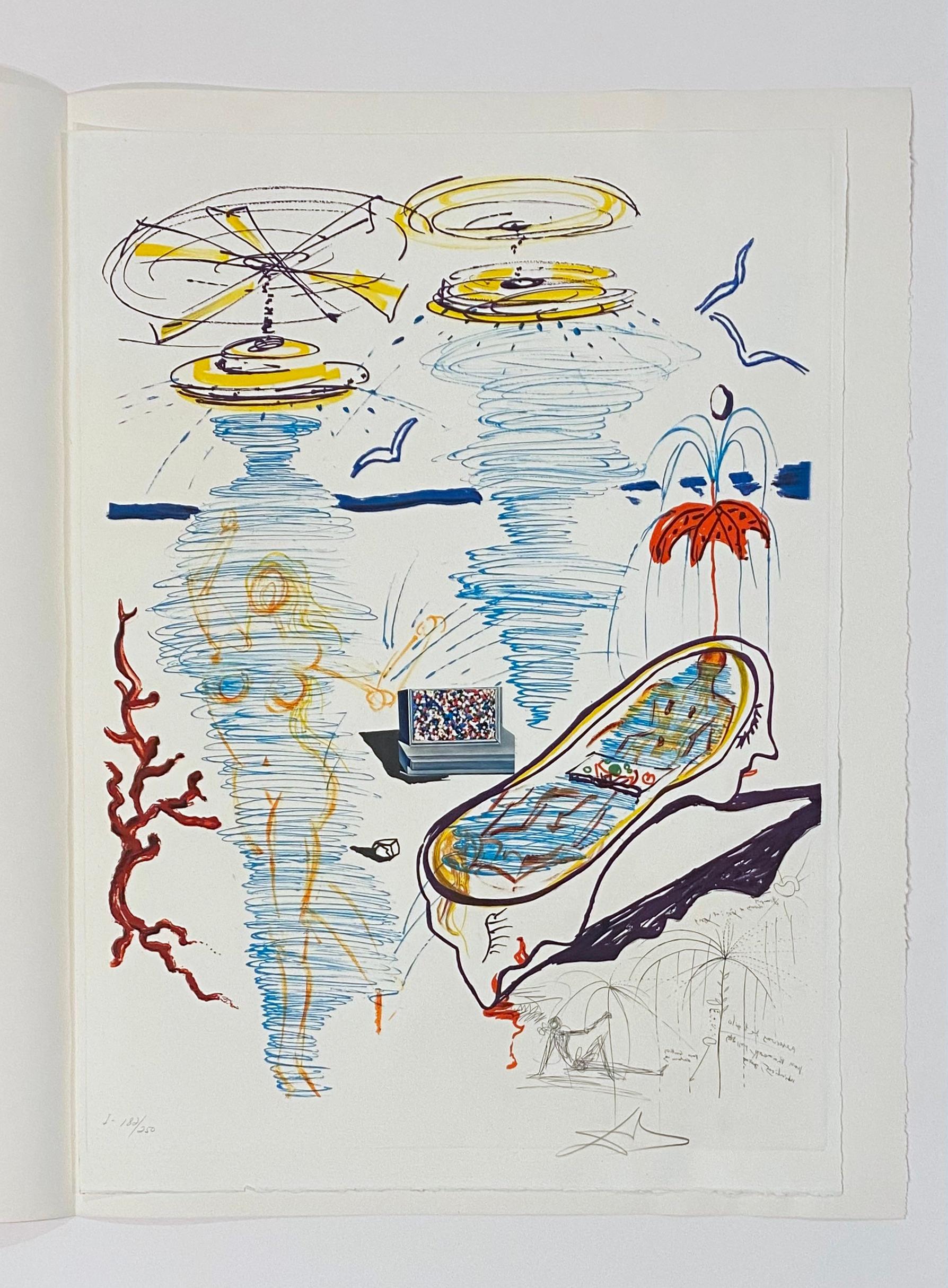 Tube de bain Tornado, issu d'imaginations et d'objets du futur - Print de Salvador Dalí