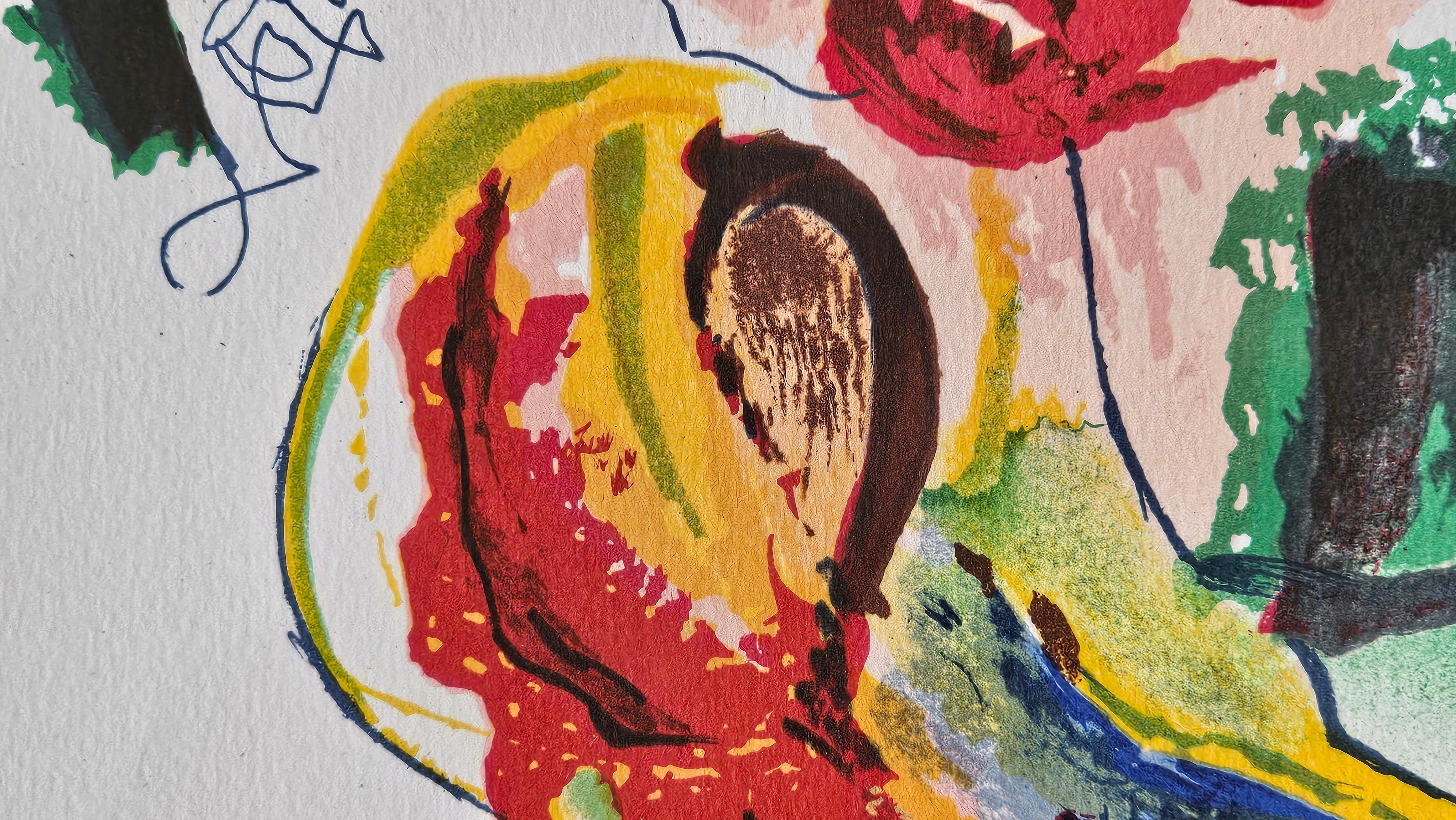 Salvador Dalí Litografía de El arte de amar Ovide 1979, firmada a mano y enmarcada 14