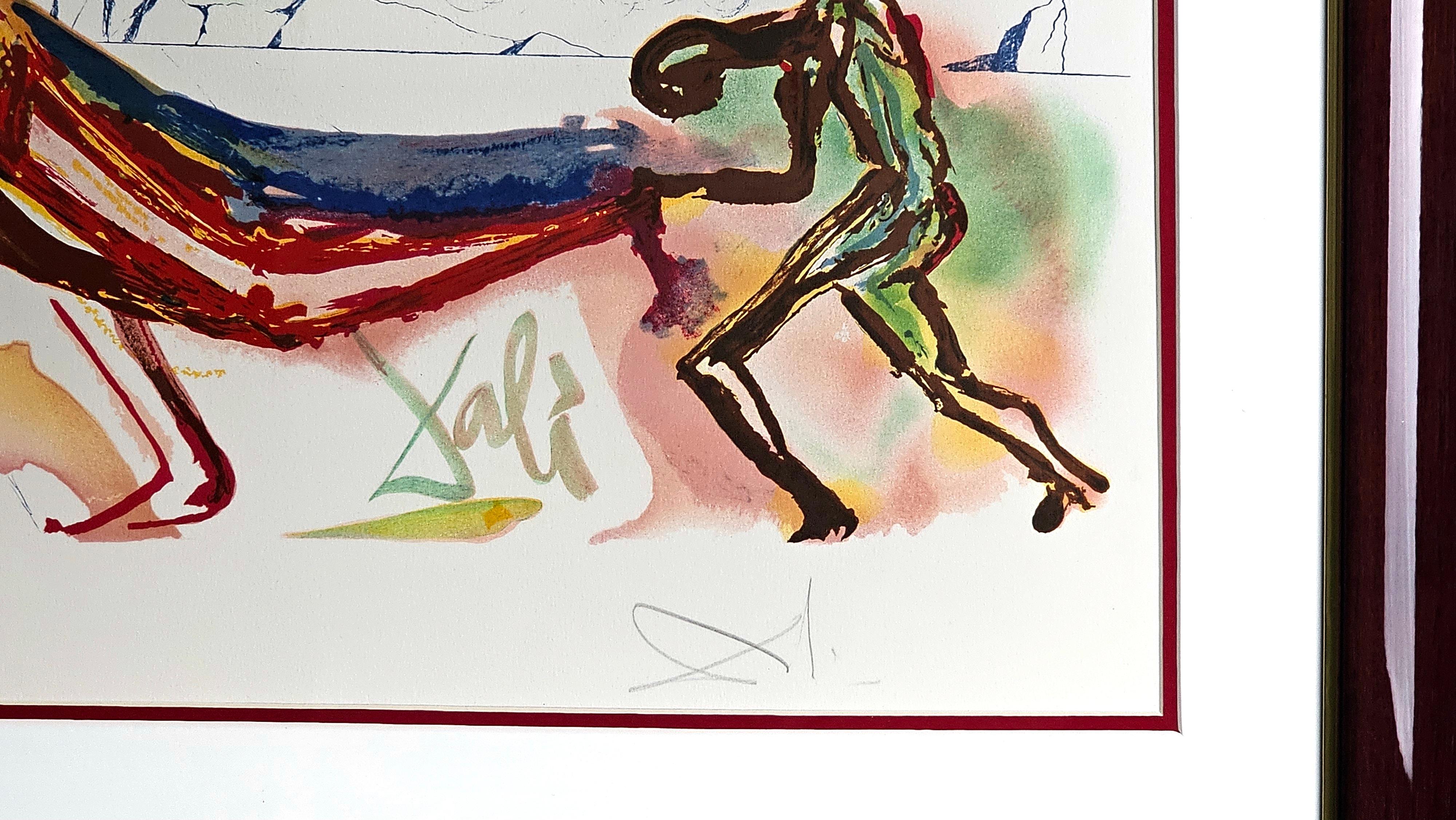 Salvador Dalí Litografía de El arte de amar Ovide 1979, firmada a mano y enmarcada 7