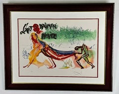 Salvador Dalí Litografía de El arte de amar Ovide 1979, firmada a mano y enmarcada