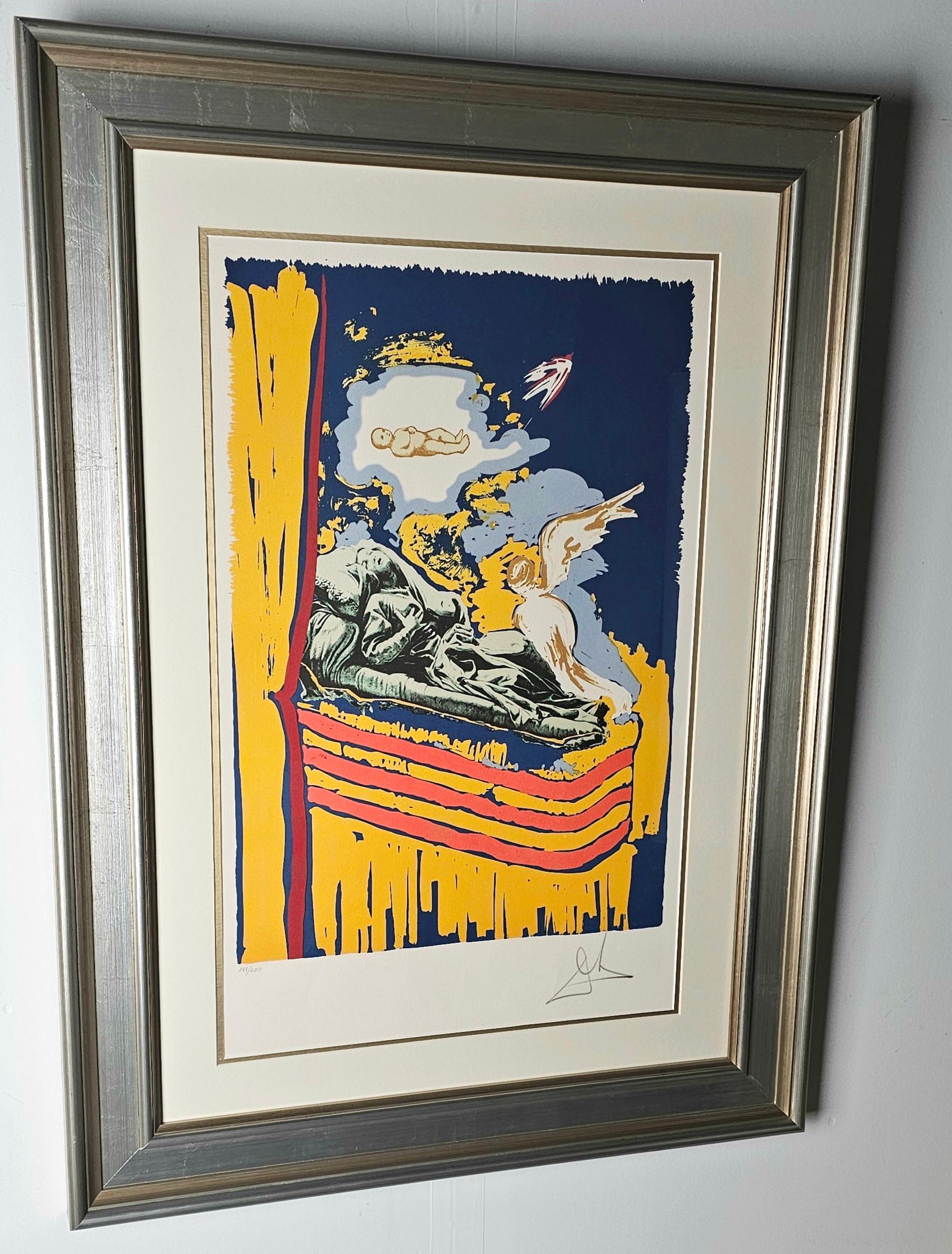 Salvador Dalí Litografía Edición Limitada Firmada a Mano -La Inmaculada Concepción en venta 3