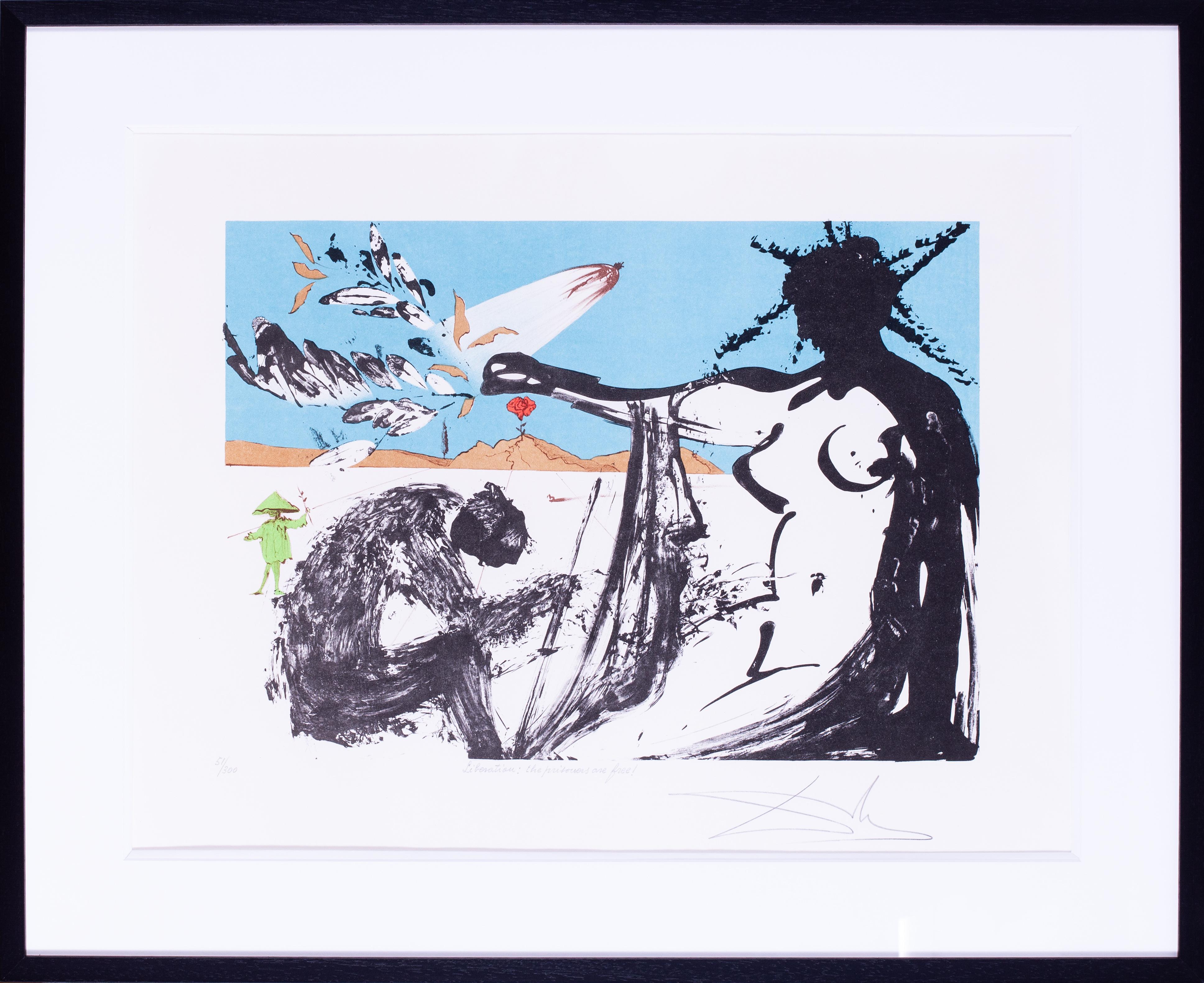Salvador Dalí Figurative Print - Salvador Dali lithograph, signed & titled in pencil, edition of 300 'Liberation'