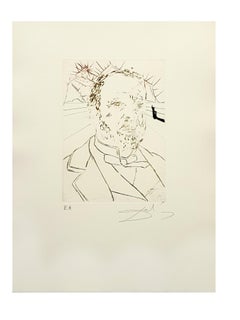 Salvador Dali - Louis Pasteur - Original Handsigned Engraving