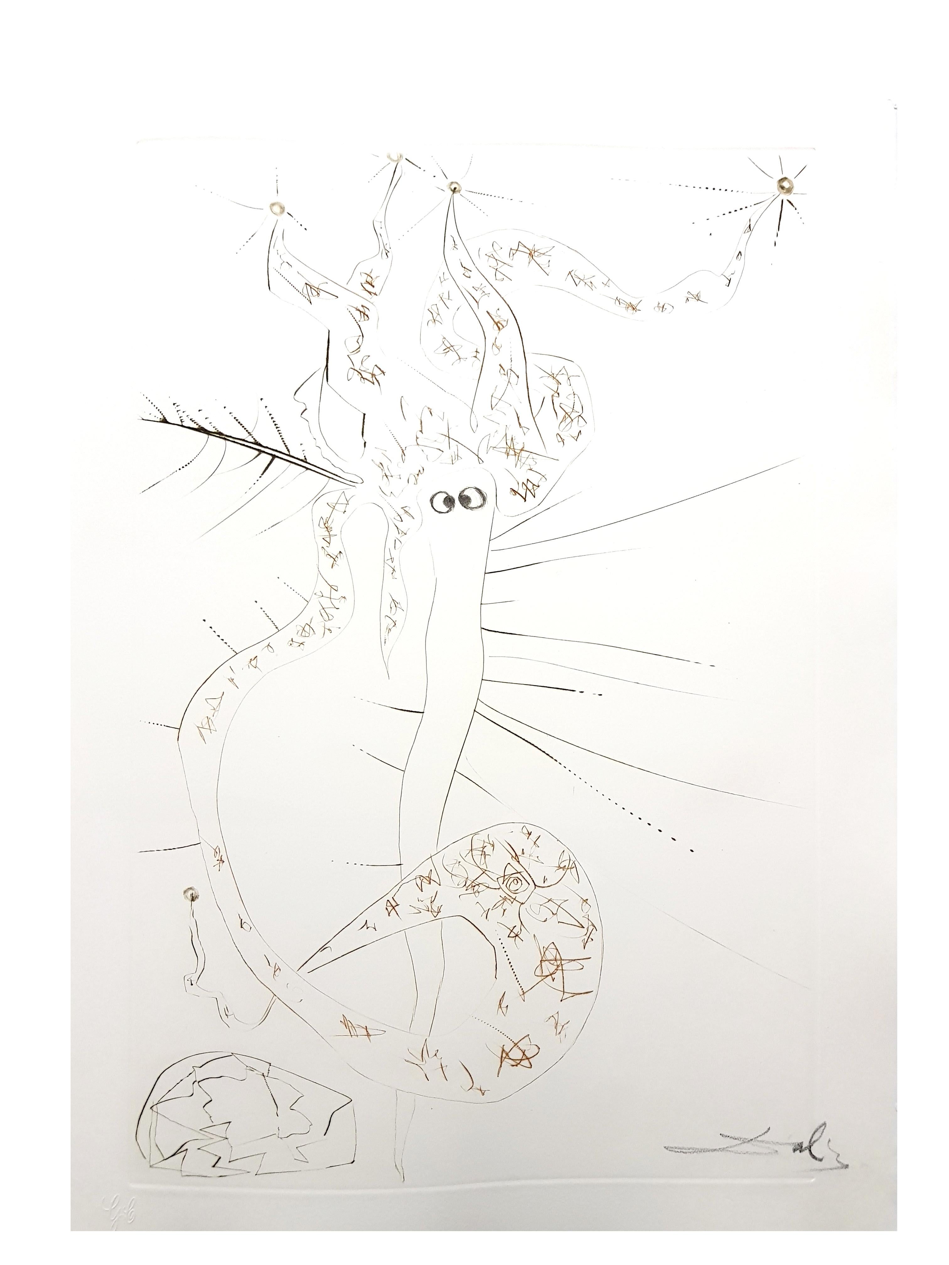 Salvador Dalí Nude Print - Salvador Dali - Mad Tristan - Original Etching