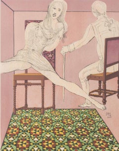 Salvador Dali "Marianne and the Chevalier" Lithograph, 1969