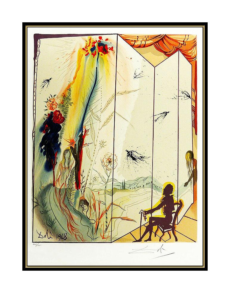 Salvador Dali Marquis De Sade Original Lithograph Hand Signed Authentic Surreal - Print by Salvador Dalí