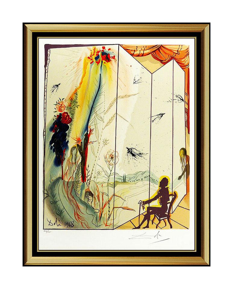 Salvador Dalí Print - Salvador Dali Marquis De Sade Original Lithograph Hand Signed Authentic Surreal
