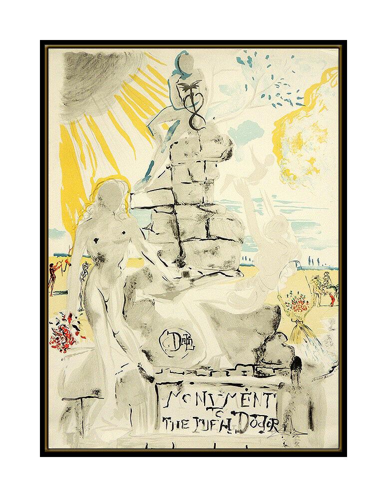 Salvador Dali Monument To The Ideal Doctor Color Lithograph Hand Signed Artwork - Print by Salvador Dalí